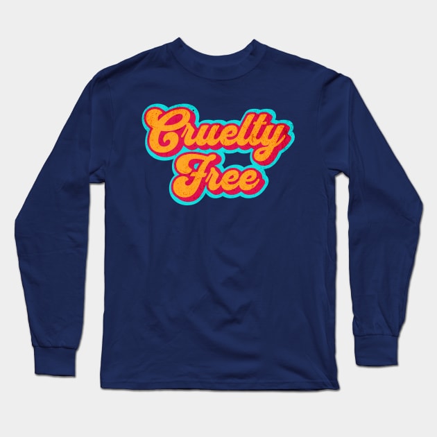 Retro Cruelty-Free Graphic Logo Long Sleeve T-Shirt by Cult of Seitan